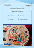 Hoxemator Water Soluble Stabilizer for Embroidery, 24 PCS 8.5"x 11" Printable Stick and Stitch Embroidery Paper Wash Away, Dissolvable Sulky Sticky Fabri-solvy Stabilizer for Machine/Hand Embroidery