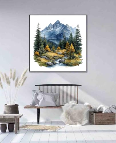 DYAIANGMU Scenery Stamped Cross Stitch Kit for Adults 13.7x13.7 inches - color: Y119