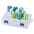 Simthread Embroidery Thread with Storage Box - 800 Yards/Spools - color: Turquoise and Mint Green