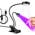 AORAEM UV LED Nail Lamp, Double-Headed Flash Cure Light, Black - color: Gooseneck-Black