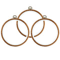 Piutouyar 3 Pcs 6.7 Inch Embroidery Hoop Set, Imitated Wood Display Frame - style: 3 Pieces 6.7 Inch