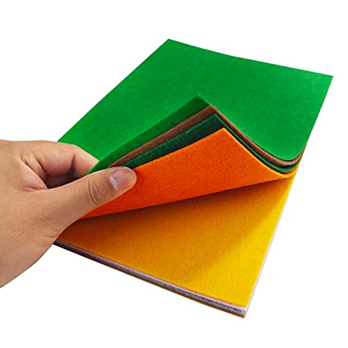 Jtnohx Stiff Felt, 2mm Thick Felt Sheets for Crafts, 8"x12" Hard Felt Fabric Squares 8Pcs for DIY Projects (Yellow Brown Series) - color: Yellow Brown Series