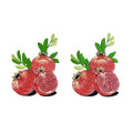 Embroidered Iron on Patches Applique, Pomegranate Embroidered - color: Pomegranate