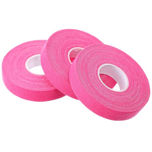 3 Rolls Thimble Tape for Hand Sewing, Self-Adhesive Bandage Wrap Cotton Finger Protector, Breathable Finger Tape Adjustable Knitting Bandage for Quilting, Embroidery DIY Crafts (Pink) - color: Pink