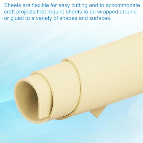PATIKIL Light Yellow EVA Foam Sheet,12x8" 2mm Thick EVA Foam Sheets 10 Pcs - color: Light Yellow