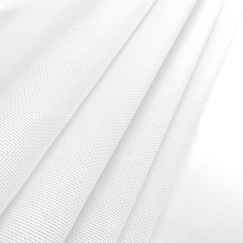 Aida Cloth 14 Count Cross Stitch Fabric Cross Stitch Aida Cloth for Embroidery and Needlework (White, 30 * 39inch) - color: White