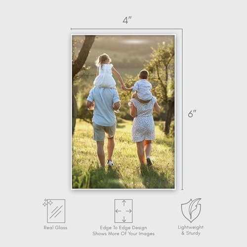 Mantello Picture Frames 4x6 Set of 12 - Small Picture Frame, Front Loading Frame Set - Wall Frames, White Picture Frames- 12 Pack, White - color: White, size: 4x6 - 12 Pack