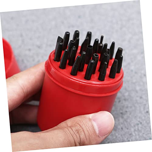 DOITOOL Watch Needle Punch Tool Set 25-Piece Staking Punching Hand Presser for Watch Repair Watchmaker Staking Tool with Portable Storage Box 2.75X1.96X1.96In