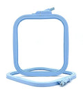 Nurge Square Embroidery Hoop - Plastic Cross Stitch Frame for Needlepoint & Embroidery - Adjustable Craft Hoop - Blue - No:2 (Small) - color: Blue, size: No:2 (Small)
