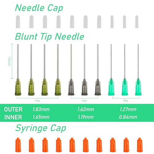 10ml Glue Applicator Syringe with Blunt Tip Needle for Liquid Oil Ink Wood
