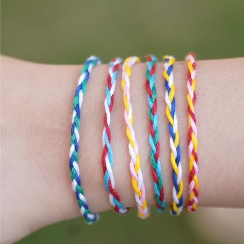 Friendship Bracelet String 12 Skeins, Embroidery Floss Cross Stitch Embroidery Thread Floss Bracelet Making Yarn, Craft Floss (Blue Series) - color: Blue series