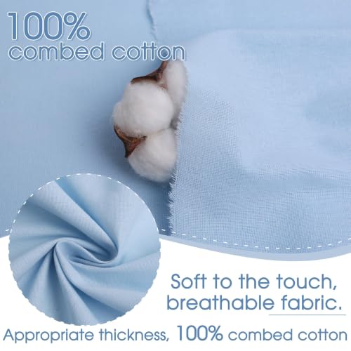 Lake Blue Cotton Fabric, Natural 100% Cotton Poplin Fabric by The Yard 59 Inches Wide Lining Fabric for Sewing Apparel Cloth Soft Embroidery Quilting, 20 Yard - color: Lake Blue, size: 20 Yards