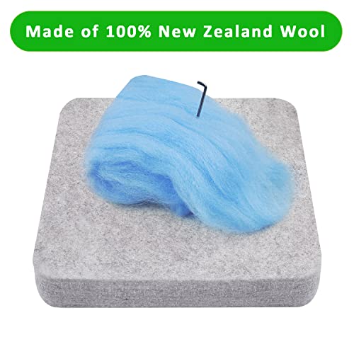 FCENDS Needle Felting Mat, 100% Natural Wool Needled Felting Pad, 6x6x1 inch Eco-Friendly Felting Block, Thick and Firm (6"x6") - size: 6"x6"