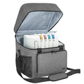 LUXJA Serger Machine Carrying Case with Bottom Wooden Board, Gray - color: Gray