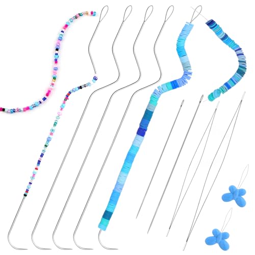 GarfxG 9 PCS Beading Needles Set, 3 Different Types Bead Spinner Needles - style: 5pcs Spinner Needles/9pcs Set