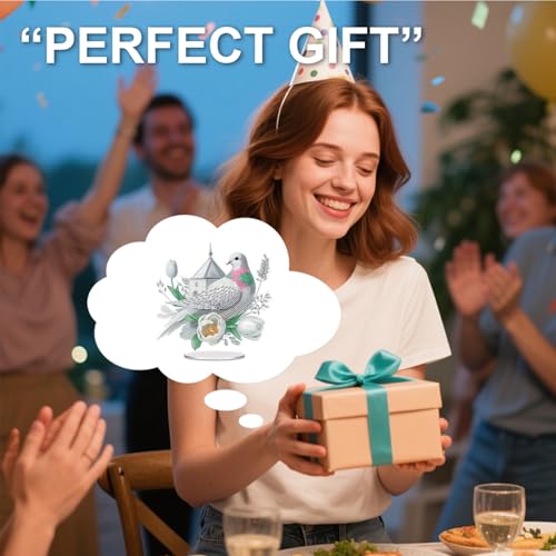 POETRYDRAW Diamond Art Ornament Desktop Kit Bird Flower, Stand Up Diamonds Painting Ornament for Adults, 5D DIY Special Diamond Gem Craft Tabletop Placement Board Kit - color: Flower Bird