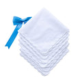 MileyMarla Ladies Embroidery Cotton White Handkerchiefs Lace Wedding Hankies - color: G-scalloped 6pcs