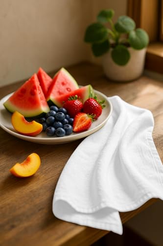 Flour Sack Towels 24 Pack Oversized, 18"x28", 100% Cotton, Prewashed Soft, Lightweight Dish Towel for Baking, Wrapping Bread, Drying, Embroidery Projects - White - color: White, size: 18" x 28" - 24 Pack
