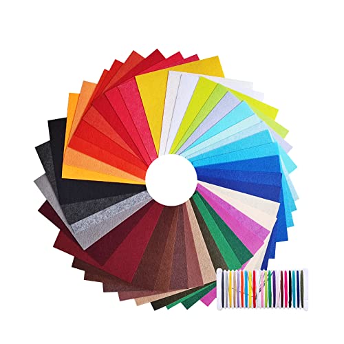 Stiff Felt Sheets Felt Fabric for Crafts 6"x6" 40 Colors - size: 6 x 6 inches