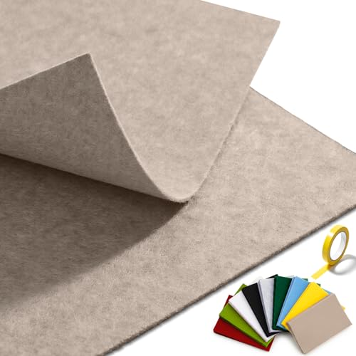 Tan Felt Fabric 36" x 36", 1 Square Yard Stiff Acrylic Felt Sheet - color: Tan, size: 36" X 36" (1 Yard)