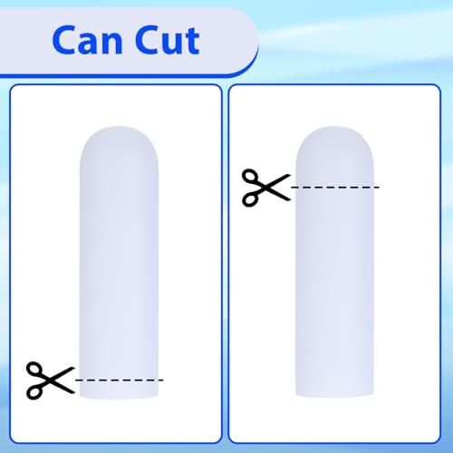 Ouligay 20PCS Gel Finger Cots Silicone Finger Protectors Rubber Fingers Tips Finger Covers Thumb Guard Breathable Fingertip Protector for Cracking Calluses Blisters Protect