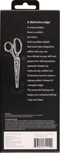 Gingher 7.5" Pinking Shears for Fabric Cutting, Zig Zag Scissor Blades - style: 7.5" Pinking