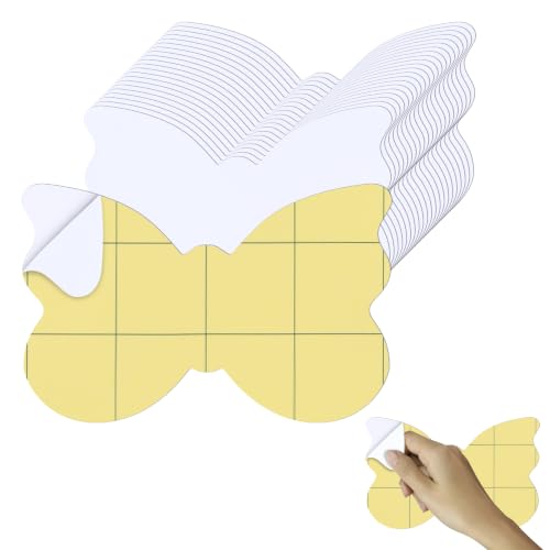 Hygloss Sticky Butterfly Craft Boards - 6 Pack 8-Inch Self Stick Collage Boards for Kids - Peel & Stick Mounting Boards for Art Projects, School Crafts, Classrooms, and DIY Displays - size: 6-Pcs, style: Butterfly 8"