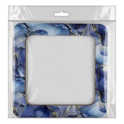 Magnetic Embroidery Hoop Big – 5.5"x5.5" Inner Size, Square Wooden Hoop for Plastic Canvas & Perforated Paper, Midnight Blue | FLMP‑014 - color: Midnight