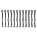 HARFINGTON 12 Skeins Embroidery Floss 8m Each Egyptian Long Fiber Cotton Cross Stitch Thread 26S/2x6 for Embroidery Projects Bracelet, Grey - color: Grey