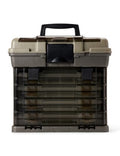 Plano Guide Series StowAway 4-By Rack System Tackle Box, Holds 4 3700 Utility Tackle Boxes, Quick-Access Top Storage with DuraView Lid, Durable Construction, Flexible, Adaptable Fishing Box