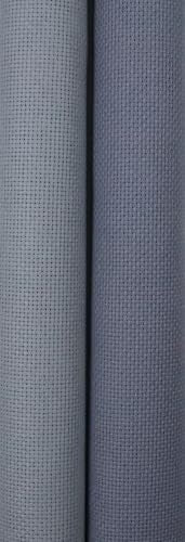 KCS 2 pc of 15" x 18"(38cmx45cm) 18 Count Cross Stitch Cotton Aida Cloth Needlework Fabric Box (Light Grey+Light Steel Grey,18CT) - color: Light Grey+light Steel Grey, size: 18CT