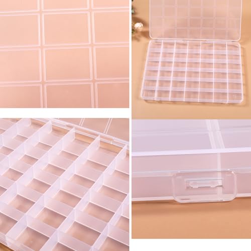 42 Grids Plastic Bead Organizer Beads Storage Containers Bead Holder Organizer Clear Storage Dividers Box for Jewelry Arts and Crafts - size: 9.2*6.5*0.7 inches(1 Pack)