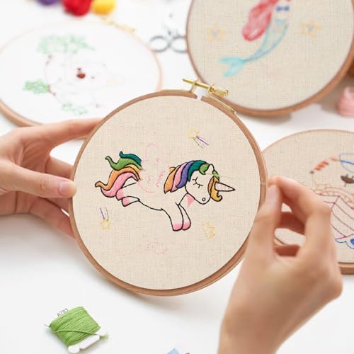 16 PCS Beige Linen Needlework Embroidery Fabric Cloth - color: Beige