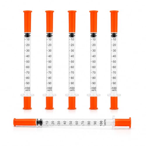 u-100 1cc 31 gauge 5/16 inch syringe with needle, Individual, 100 Pack. - size: 1ml-31G-5/16-100-YELLOW