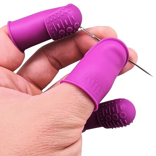 Flexible Thimble | THIK-Grip Series | Small (1) - Medium (1) - Large (1) | Includes One Non-Stick Mat (1)