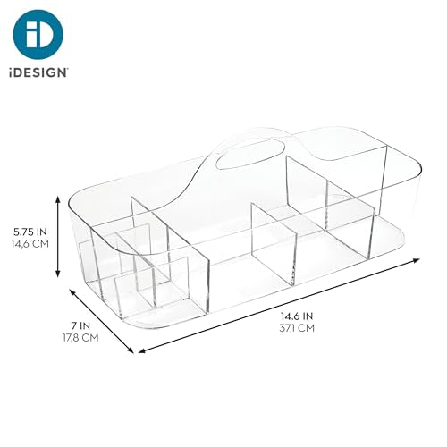 iDesign Plastic Cosmetic Organizer Tote, Clear - size: Large