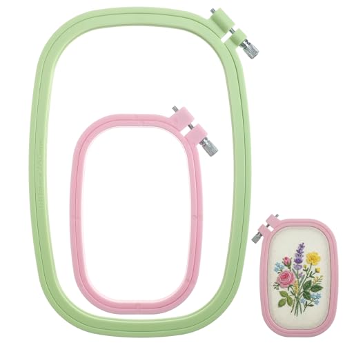 ZEYIYER 2Pcs Square Embroidery Hoop, Small Cross Stitch Hoop