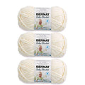 Bernat Baby Blanket Vanilla Yarn - 3 Pack of 100g/3.5oz - Polyester - 6 Super Bulky - 72 Yards - Knitting, Crocheting, Crafts & Amigurumi, Chunky Chenille Yarn (Packaging may vary) - color: Vanilla, size: 3 Pack, style: Baby Blanket