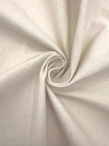 Eovea | Canvas Fabric | Cotton Duck | 100% Cotton | 7oz Medium Weight | 60" Wide | Tote Bags, Curtains, Tablecloths, Arts & Crafts, Backings (7oz, 1 Yard) - color: 7oz Natural, size: 1 Yard