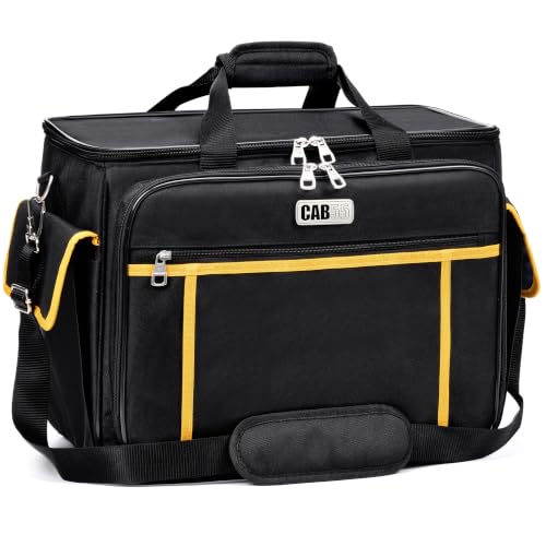 CAB55 Sewing Machine Case - Carrying Bag with Removable Padding, Tote for Machine and Accessories - color: Black