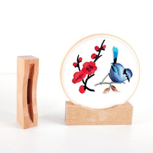 Embroidery Hoop Stand Base 3Pack Embroidery Stand 2 Tier Groove Design Embroidery Display Stand Base ，Embroidery Hoop Display Cross Stitch Kits (Suitable 4-6.7IN Frame) - size: Suitable 4-6.7IN Frame