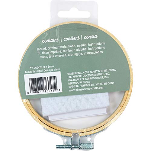 Dimensions Needlecrafts Let it Snow Christmas Kit, 4'' Embroidery Hoop - color: Let It Snow