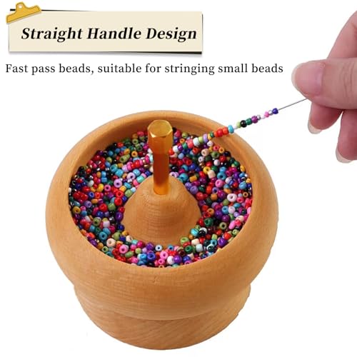 4Pcs Bead Spinner Needles Big Eye Beading Needles Stainless Bead Needle,Bead Needles for Jewelry Making Bracelet Necklace Jewelry Making (Needle) - size: 4pcs