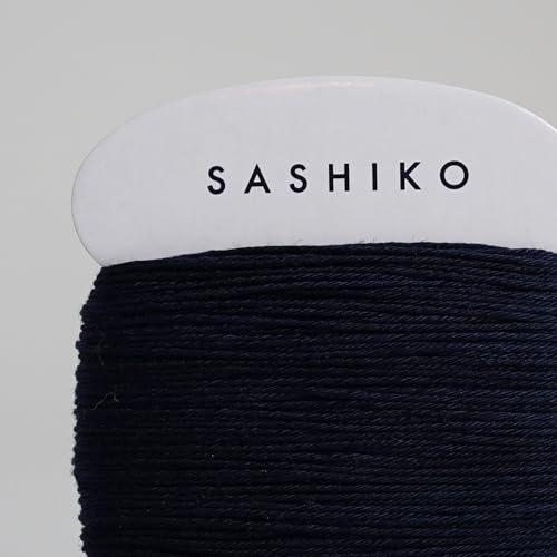 DARUMA Sashiko Thread Card Rolls Set of 3 (32.8 Yards x3) - Sewing & Embroidery, Includes Instruction Manual and Gift Packaging (Thick, Deep Indigo) - color: Deep indigo, style: Thick