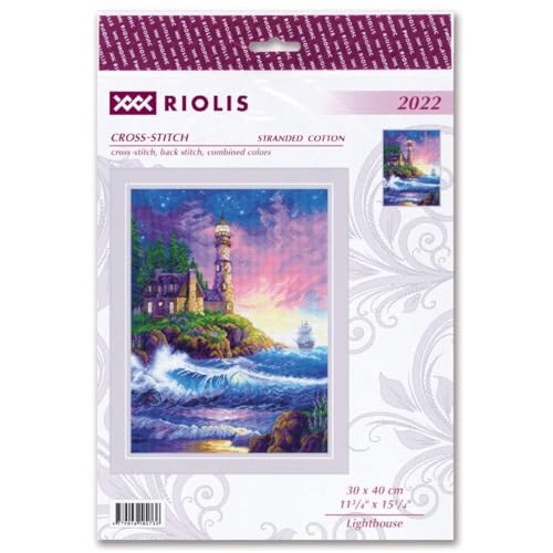 RIOLIS 2022 Lighthouse Counted Cross Stitch Kit 11.75 x 15.75 in