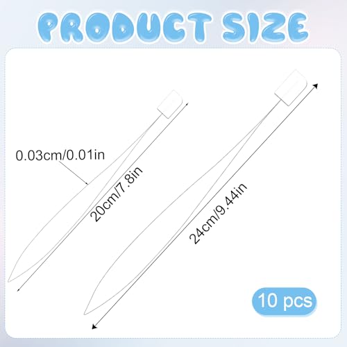 10 PCS Punch Needle Threader 7.87 Inch 9.44 Inch Embroidery Needle Threader for Hand Sewing for Punch Needles Hair Extensions Cross Stitchs DIY Sewing Craft Works