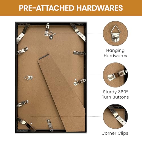 4x11 Aluminum Metal Picture Frame,Tempered Glass Gold Photo Frame 4x11 for Family Photo,Posters,Art,Document to Wall Mount Horizontally or Vertically - size: 4x11