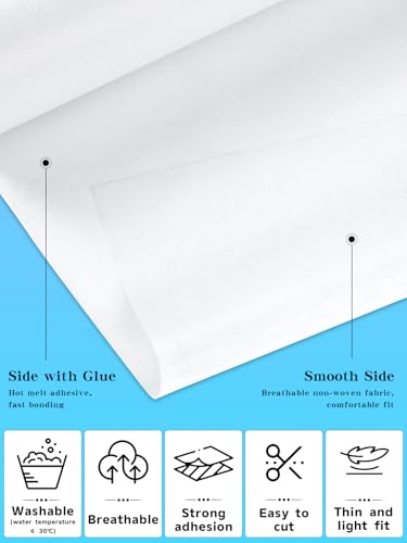 White Lightweight Fusible Interfacing for Sewing 11.6" X 30yd - color: White, size: 11.6" X 30yd Light Weight