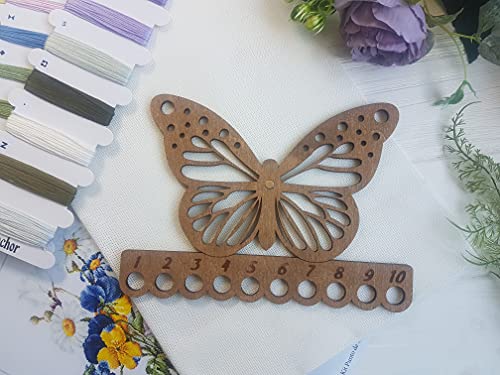 Thread Organizer Double Sided Wooden Mouline Holder Embroidery Storage Cross Stitch Accessories Sewing Floss Thread Keeper (FLZ-010) - color: FLZ-010