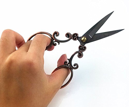 yueton Vintage European Style Needlework Embroidery Scissors (Copper)